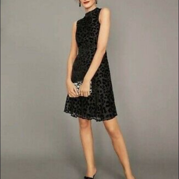 Ann Taylor Dresses & Skirts - Ann Taylor 🔥 NWTs🔥 Cheetah Velet Mock Neck Dress